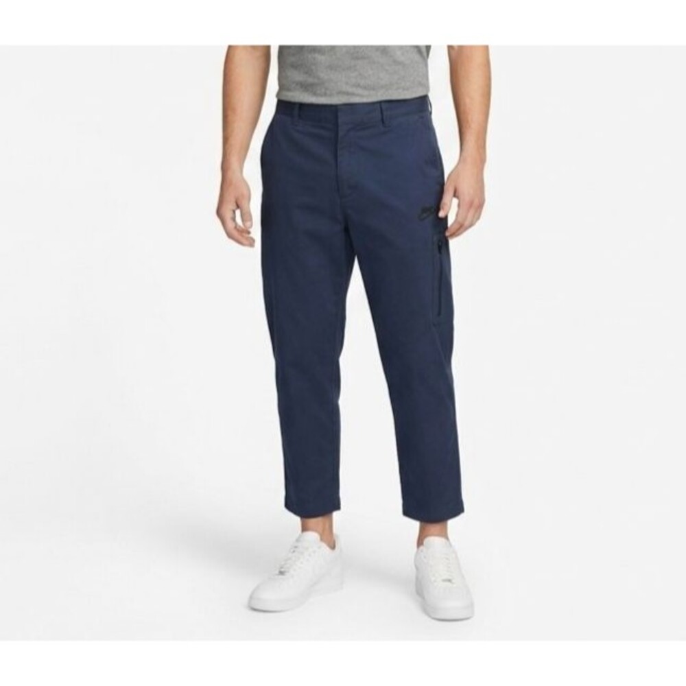 Nike Mens 32 Style Essential Woven Cropped Chino Pants Navy Blue DD7032-410